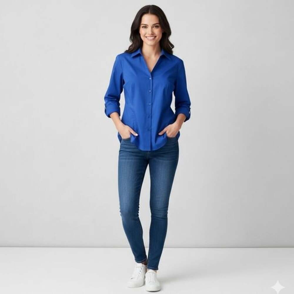 Edwards Blue Collared Button Down